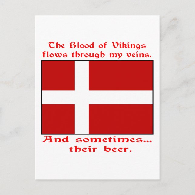 Danish Blood & Beer Viking Postcard (Front)