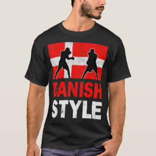 Danish Boxing Vintage Denmark Flag Danish Boxing P T-Shirt