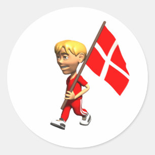 Danish Boy Classic Round Sticker