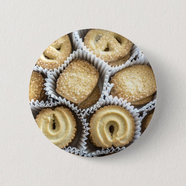 Danish Butter Cookies 6 Cm Round Badge (Front)