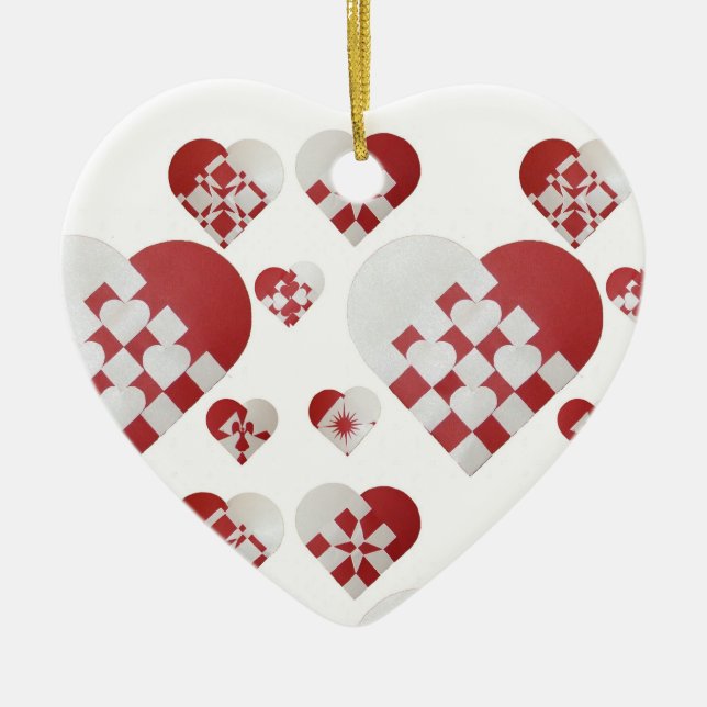 Danish Christmas Hearts Ornaments (Front)