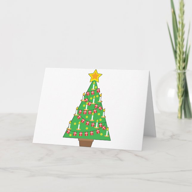 Danish Christmas Tree Holiday Card (Front)