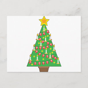 Danish Christmas Tree Holiday Postcard