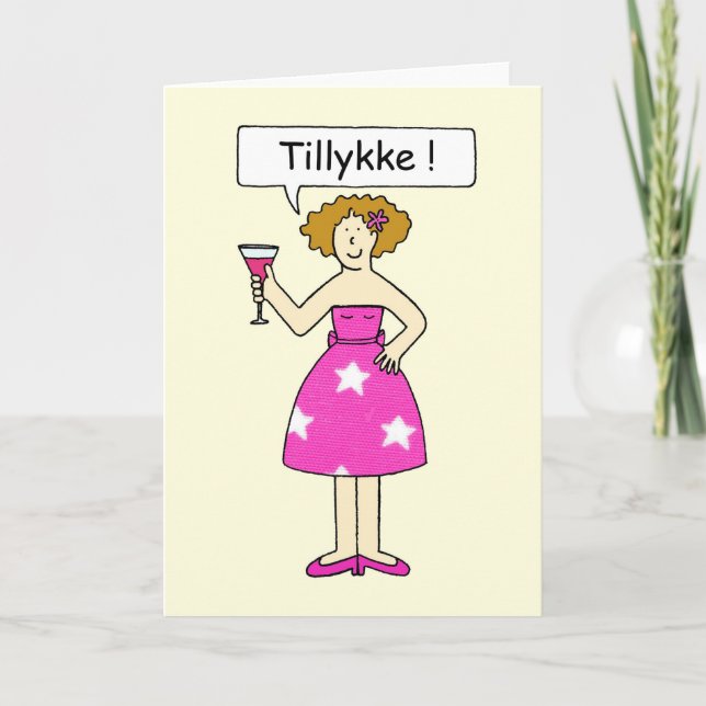 Danish Congratulations Tillykke Card (Front)