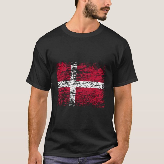 Danish Denmark Flag Dansk Danmark Copenhagen Aarhu T-Shirt (Front)