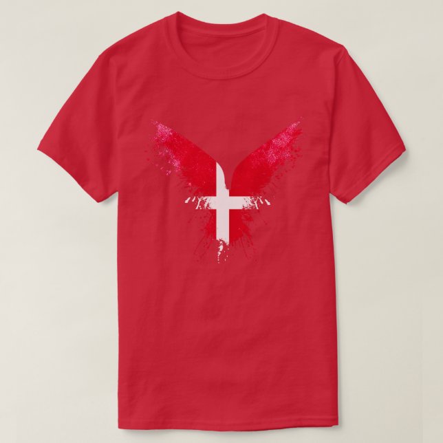 Danish Eagle Flag T-Shirt (Design Front)