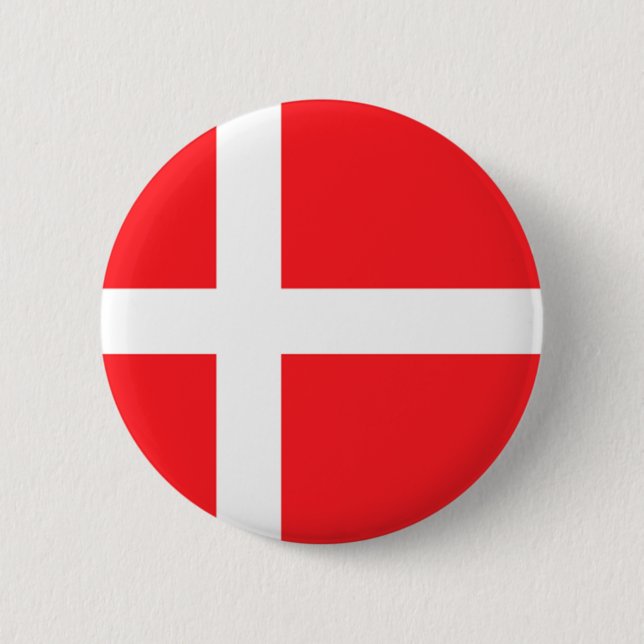 Danish Flag 6 Cm Round Badge (Front)