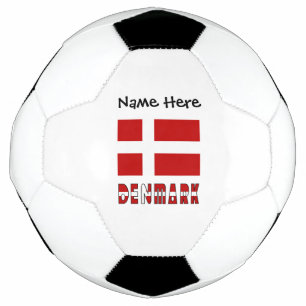 Danish Flag and Denmark Personalised Football