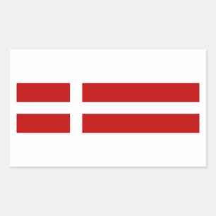Danish Flag Bumper Rectangular Sticker