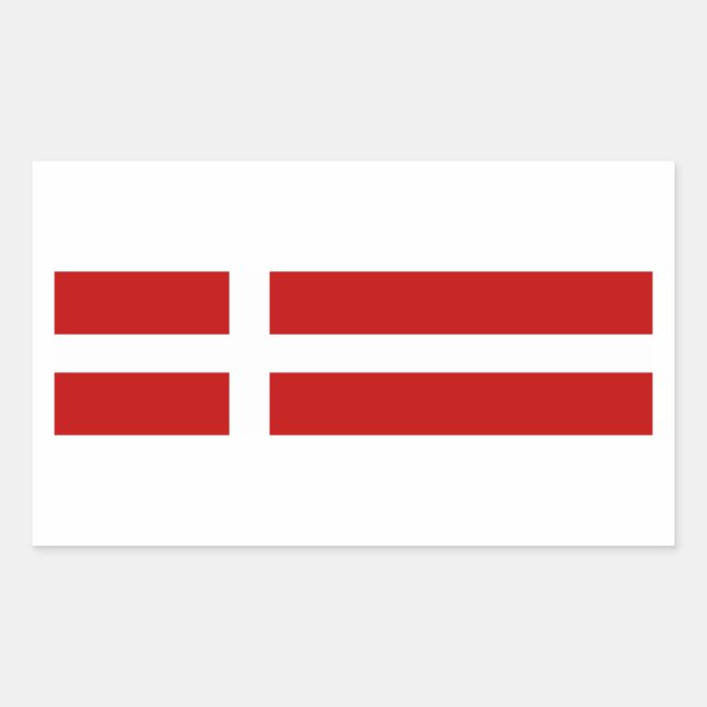 Danish Flag Bumper Rectangular Sticker (Front)