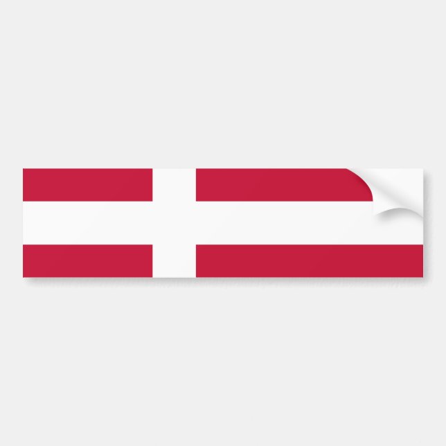 Danish Flag Bumper Sticker (Front)