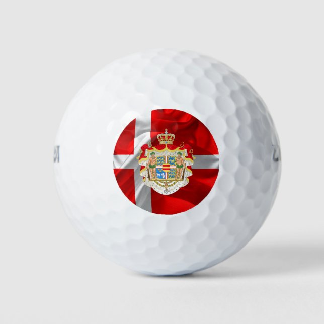 Danish flag-Coat of arms Golf Balls (Front)