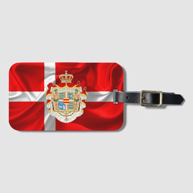 Danish flag-Coat of arms Luggage Tag (Front Horizontal)