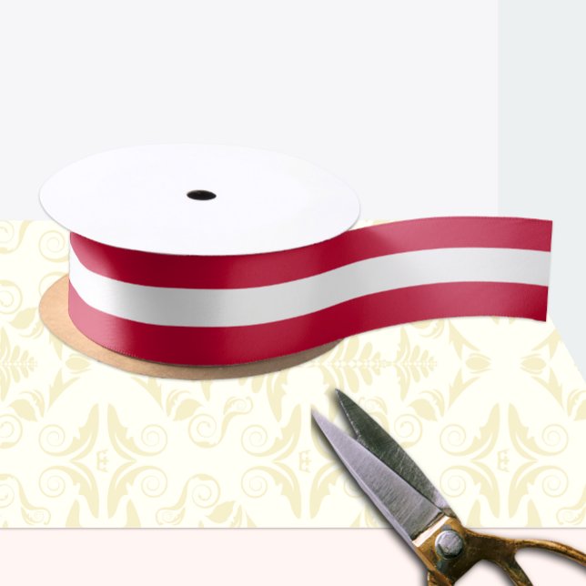 Danish flag colours ribbon, Denmark /sports Satin Ribbon (Creator Uploaded)