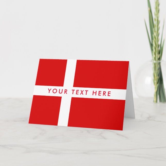 Danish flag custom greeting card for Denmark (Front)
