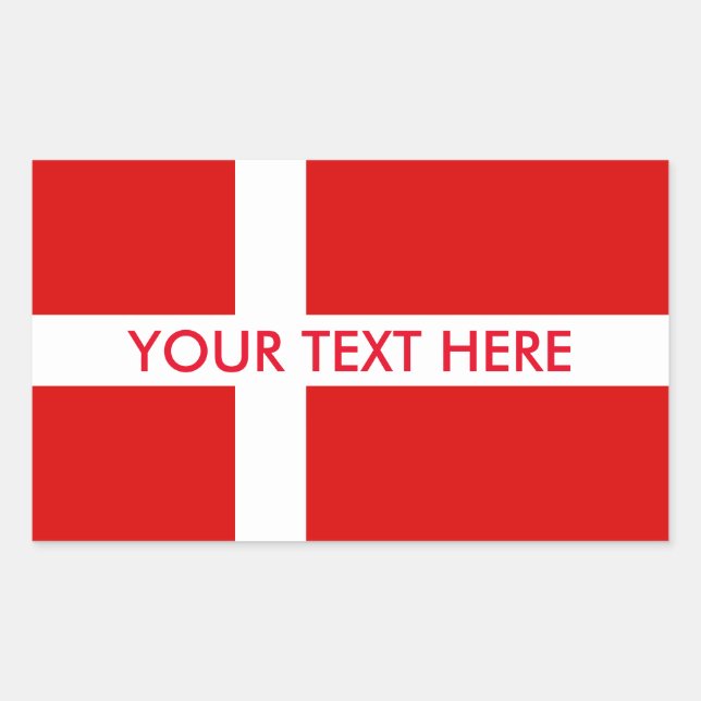 Danish flag custom stickers for Denmark (Front)