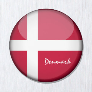 Danish flag & Denmark holiday, travel /sports Magnet