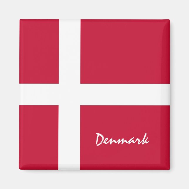 Danish flag & Denmark holiday, travel /sports Magnet (Front)