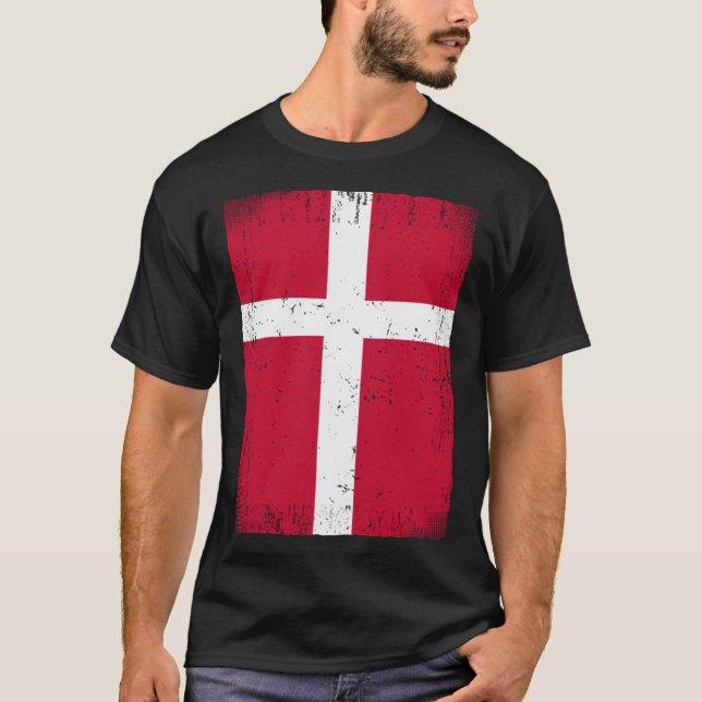 Danish Flag Denmark T-Shirt (Front)