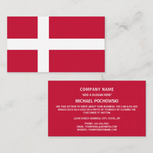 Danish Flag, Flag of Denmark Business Card