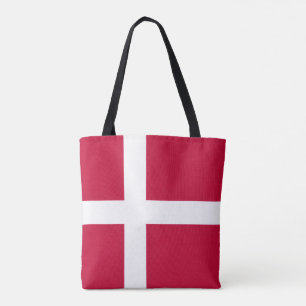 Danish Flag, Flag of Denmark Tote Bag