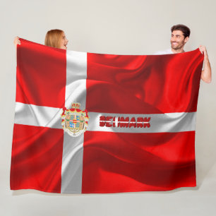 Danish flag fleece blanket
