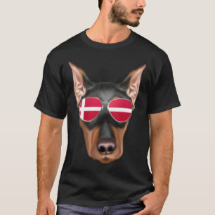 Danish Flag German Pinscher Dog Denmark Pocket T-Shirt