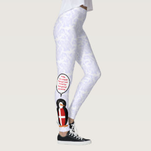 Danish Flag Holiday Ms. Penguin Talking Leggings