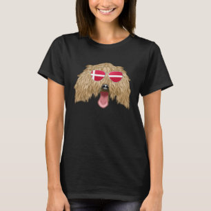 Danish Flag Italian Greyhound Dog Denmark Pocket T-Shirt