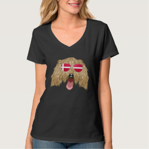 Danish Flag Italian Greyhound Dog Denmark Pocket T-Shirt