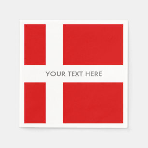 Danish flag of Denmark custom party napkins