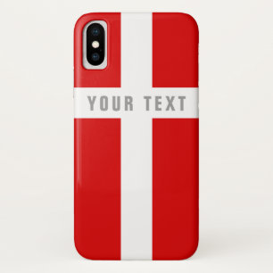 Danish flag of Denmark personalised iPhone X Case