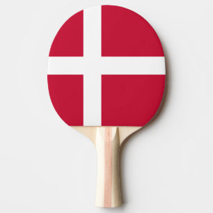 Danish flag ping pong paddle