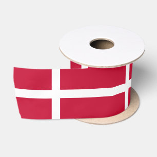 Danish Flag Satin Ribbon