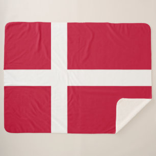 Danish Flag Sherpa Blanket
