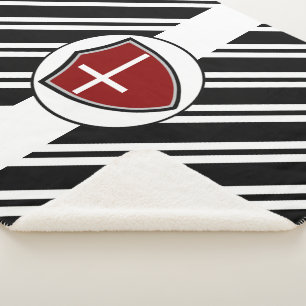 Danish flag sherpa blanket