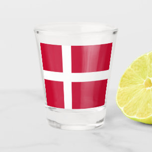 Danish Flag Shot Glass