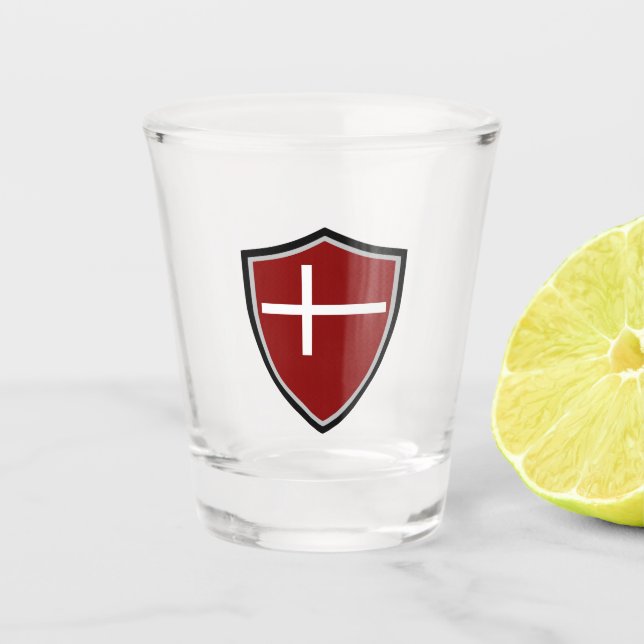 Danish flag shot glass (Front)
