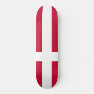 Danish Flag Skateboard