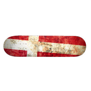 Danish Flag Skateboard