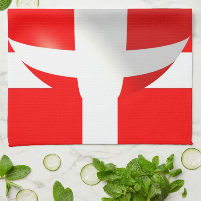 Danish Flag Tea Towel (Folded)
