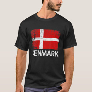 Danish Flag Vintage Made In Denmark T-Shirt