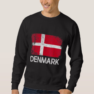 Danish Flag Vintage Sweatshirt
