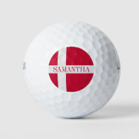 Danish flag with Custom Name
