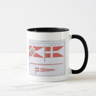 Danish Flags, from a French book of Flags, c.1819 Mug