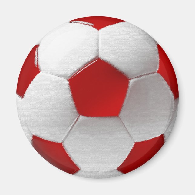 Danish fudbold soccer ball of Denmark Magnet (Front)