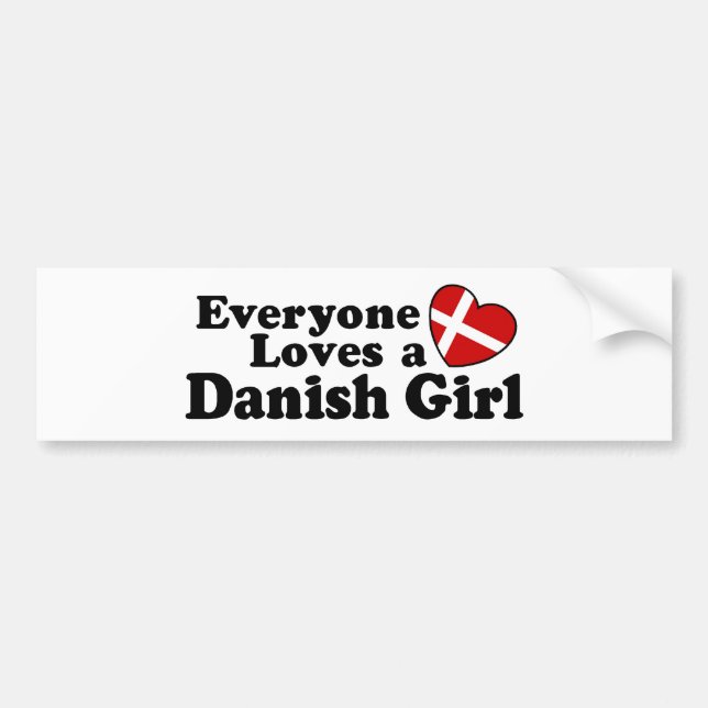 Danish Girl Bumper Sticker (Front)