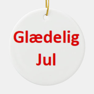 danish glaedelig jul ceramic tree decoration