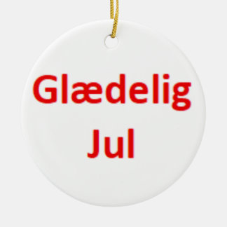 danish glaedelig jul ceramic tree decoration
