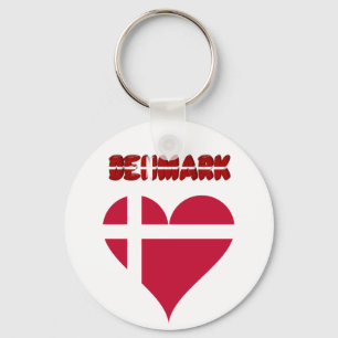 Danish heart key ring